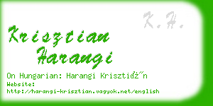 krisztian harangi business card